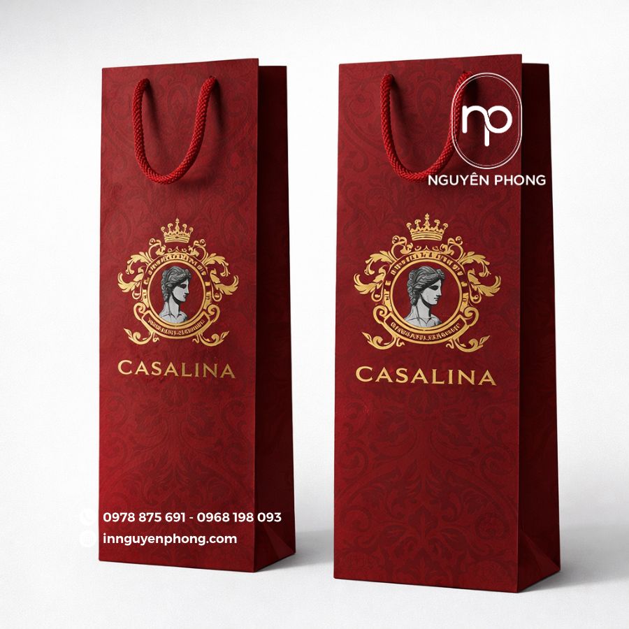 In túi giấy đựng rượu vang tại TPHCM